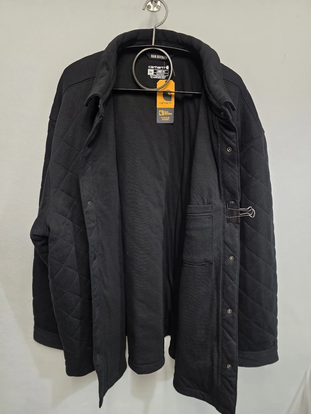 Carhartt Rain Defender Loose Fit Heavyweight Quilted Snap Front Shirt Jacket 3XL